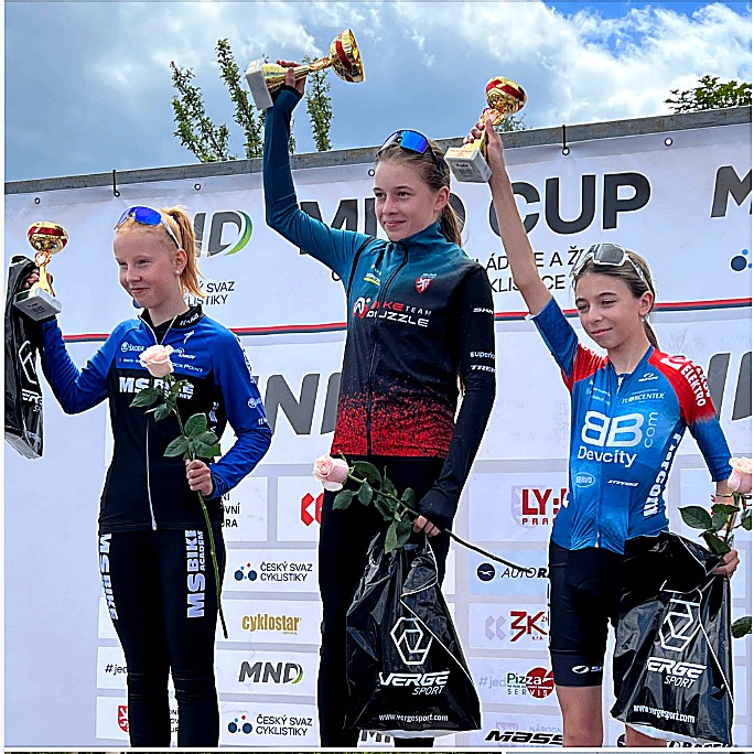 MND CUP Prachatice — Laura na pódiu, body napříč kategoriemi